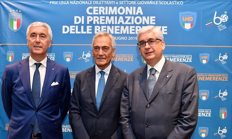 Benemerenze sportive: premiati dirigenti e società di LND e Settore Giovanile e Scolastico