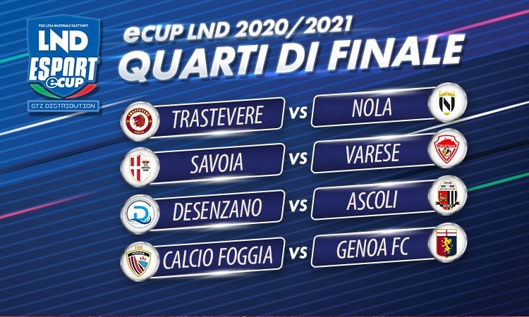 Scattano i quarti di finale della LND eCup. Tutti i match in live streaming