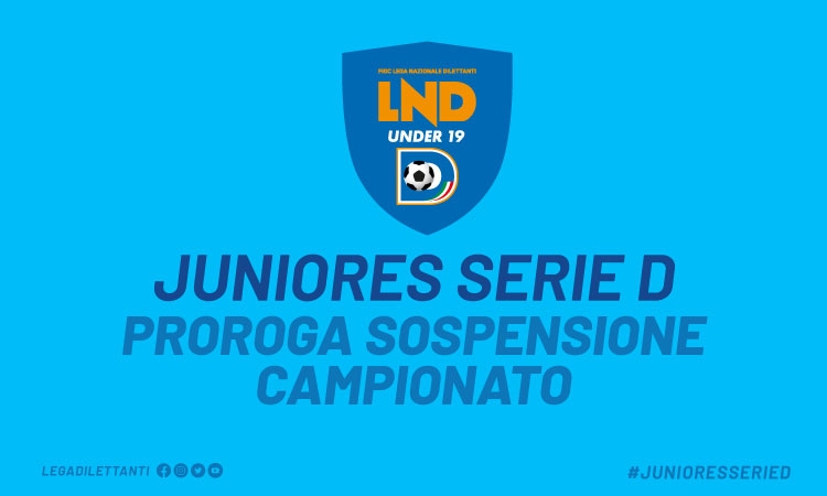 Juniores Under 19: il Campionato riprenderà il 5 febbraio