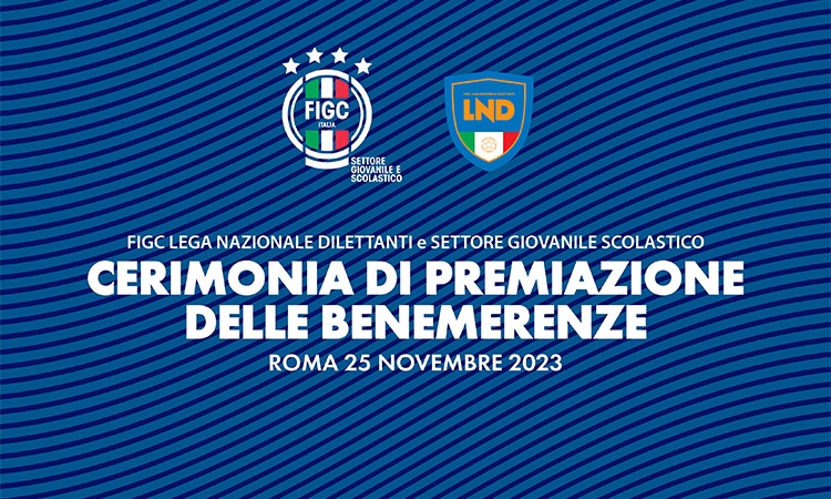 Benemerenze LND-SGS, sabato 25 Novembre la consegna dei riconoscimenti